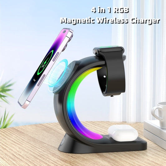 4 In 1 Magnetic Wireless Charger Fast Charging For Smart Devices